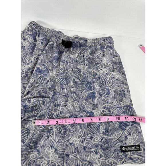 Vintage Columbia Large Purple Floral Printed Shorts Belted - Picture 14 of 15